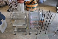 Lot with Stands, Carts and Ottoman