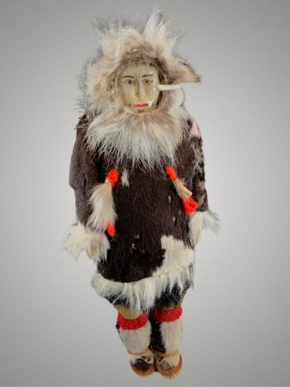 Vintage hand made Native Alaskan doll, with an old