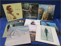 10 vinyl records: hendrix - james taylor - bowie -