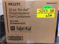 NEW Box 32 Oz. Pro-kal Deli Containers