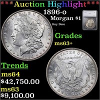 ***Auction Highlight*** 1896-o Morgan Dollar $1 Gr