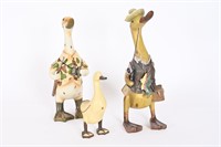 Vintage Wood Hunter/ Fisherman Duck Figurines