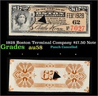 1928 Boston Terminal Company $17.50 Note Grades Ch