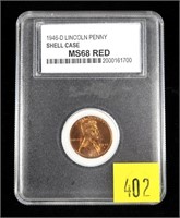 1946-D Lincoln cent, PCC slab certified MS-68 red