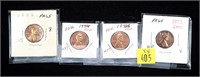 x4- Proof Lincoln cents: 1970-S - 1973-S -x4 cents
