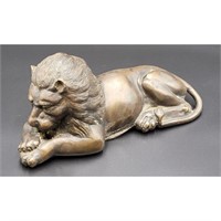 20th C Androcles Bronze Lion Sculpture
