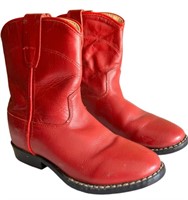 Youth Genuine Leather Red Cowboy Boots