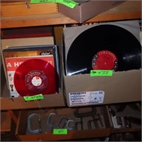 2 BL- ASST. VINTAGE RECORDS- ALBUMS & 45'S