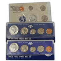 3 SMS sets 1965-1967 Run of Special Mint Sets SMS