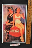 Contemporary Coca-Cola 15" x 9" tin sign