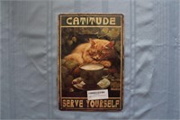 Retro Tin Sign: Catitude