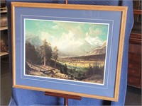 Large High Mountain Scenery 42.5" × 34.5" Art