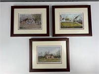 Three framed prints Monthrano