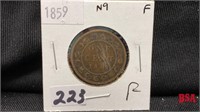 1859 large Canadian penny