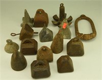 Box of vintage decoy weights to include: Herters,
