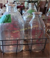 4 Hi-grade Harrington Del Pyro Milk Bottles With