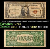 1935A $1 Silver Certificate Hawaii WWII Emergency