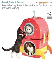 New Boots & Barkley  Rocket Ship Cat Scratcher