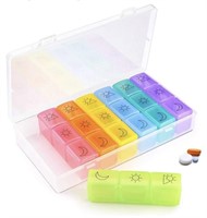 Airror Pill Organizer, 7-Day AM PM Weekly Pill