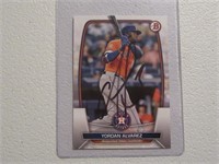 YORDAN ALVAREZ SIGNED SPORTS CARD WITH COA