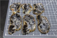 Montana Moss agate slabs, 11.2 oz