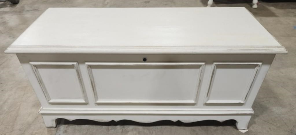 Lane brand white wooden chest