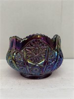 Carnival glass bowl