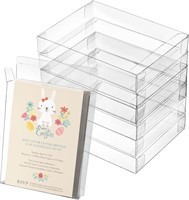 Yesland 60 Pack Clear Box for Greeting Cards