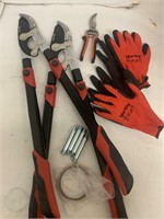 2 Large Pairs of Pruners, Snips, Gloves & More