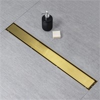 SaniteModar Linear Shower Drain, Gold Shower Drain