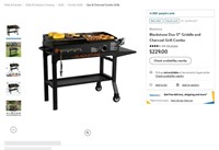 E2010  Blackstone Duo 17" Griddle & Charcoal Grill