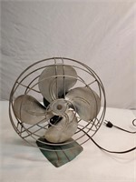 Retro Metal Oscillating Fan - Works