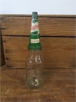 Embossed Castrol Quart Bottle & CR 30 HD Tin Top