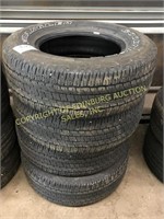 (4) Goodyear wrangler 265/70 R 17 tires