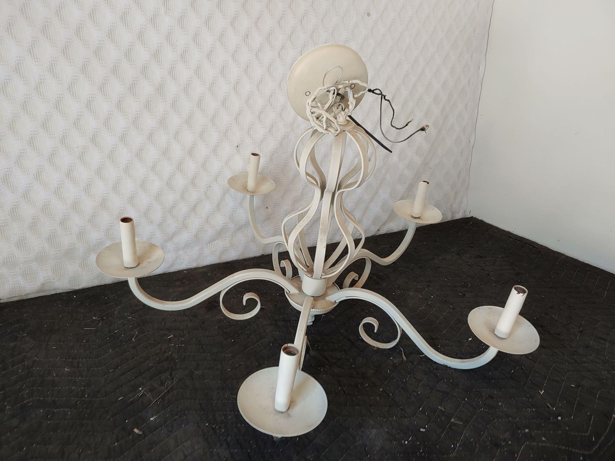 Vintage 5 small bulb chandelier