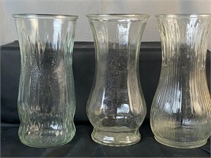 9-3/4'' Floral Vases - 1 is Hoosier Glass