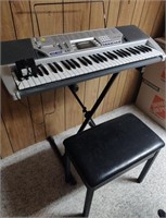 Casio Ctk-496 Keyboard, Stand & Bench
