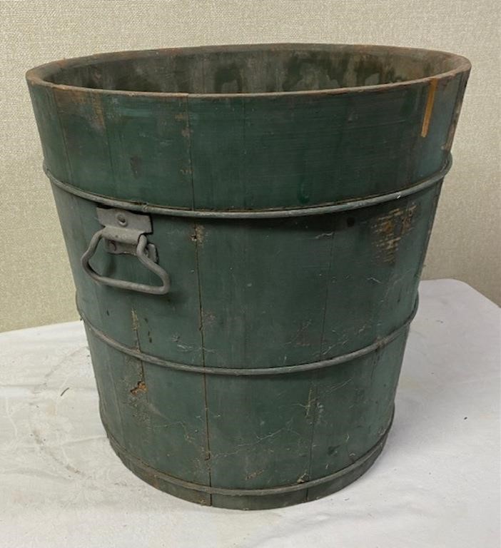 Green Wooden Bucket