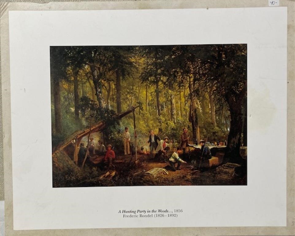 Print of “A Hunting Party In The Woods”