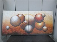 2 UNFRAMED SIGNED OILS OF PLANETS
