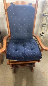 Blue Cushion Rocking Chair