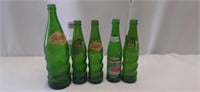 Vintage green glass mountain dew and squirt