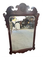 LARGE S0LID MAHOGANY CHIPPENDALE MIRROR