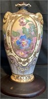 Vintage Hand Painted Porcelain Vase / Lamp
