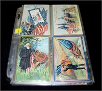Lot, patriotic postcards, 28 cards