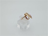 14K Yellow Gold Ruby & Diamond Ring