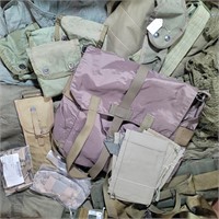 Assortment of Military Surplus Bags, and Gear