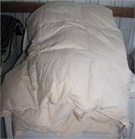 White goose down comforter, 100" x 86"