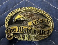 1984 AMERICAN HERITAGE RIGHT TO BEAR ARMS BUCKLE