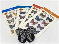 Butterfly Lot- Stickers & Beaded Purse